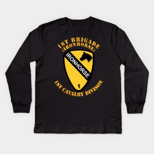 1st Brigade - 1st Cav Div - Ironhorse Kids Long Sleeve T-Shirt